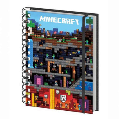 Minecraft Wordly Notebook & Pencil Mobbery Case Set